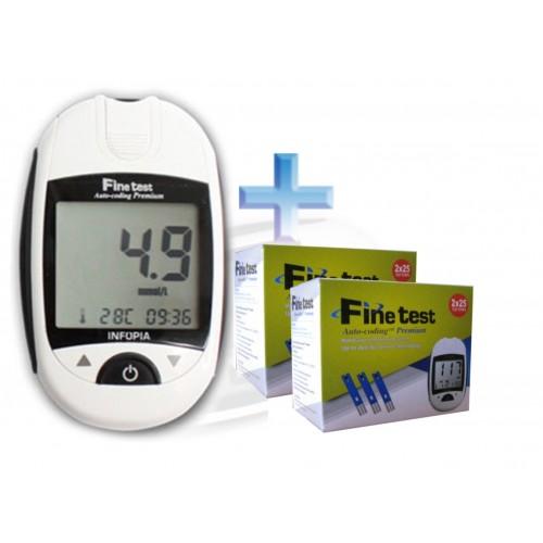 Глюкометр Finetest auto-coding Premium + 100 тест-смужок (MM00191)