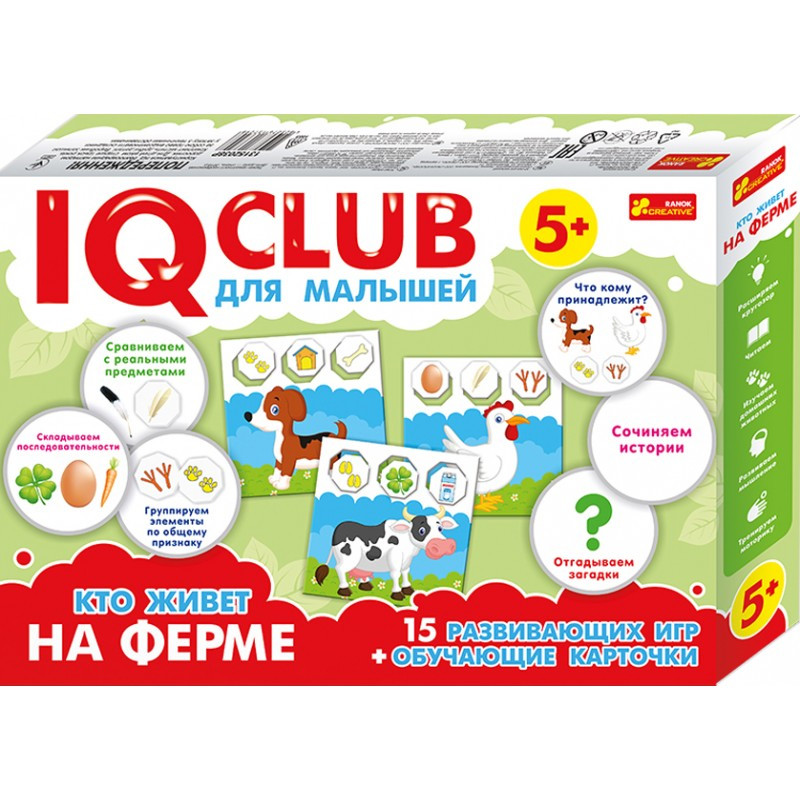 Учебные пазлы Ranok Creative Кто живет на ферме IQ-club для малышей Р 13152038