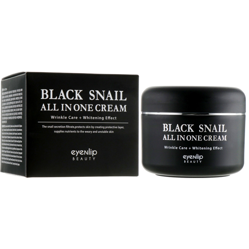 Відновлюючий крем для обличчя з чорним равликом Eyenlip Black Snail All In One Cream 100 г (8809555250418)