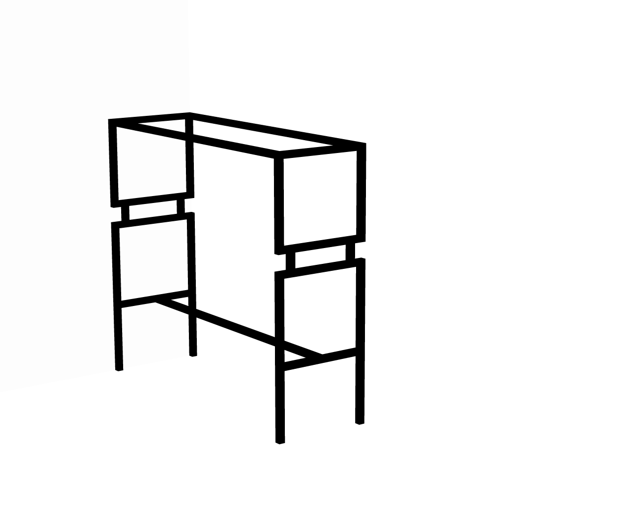 Каркас металевий барного столу EK Loft БКС 0013 (1070х1200х400)