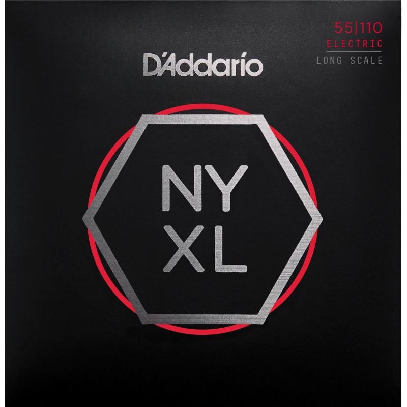 Струны для бас-гитары D'Addario NYXL55110 Long Scale Heavy Electric Bass 4 Strings 55/110