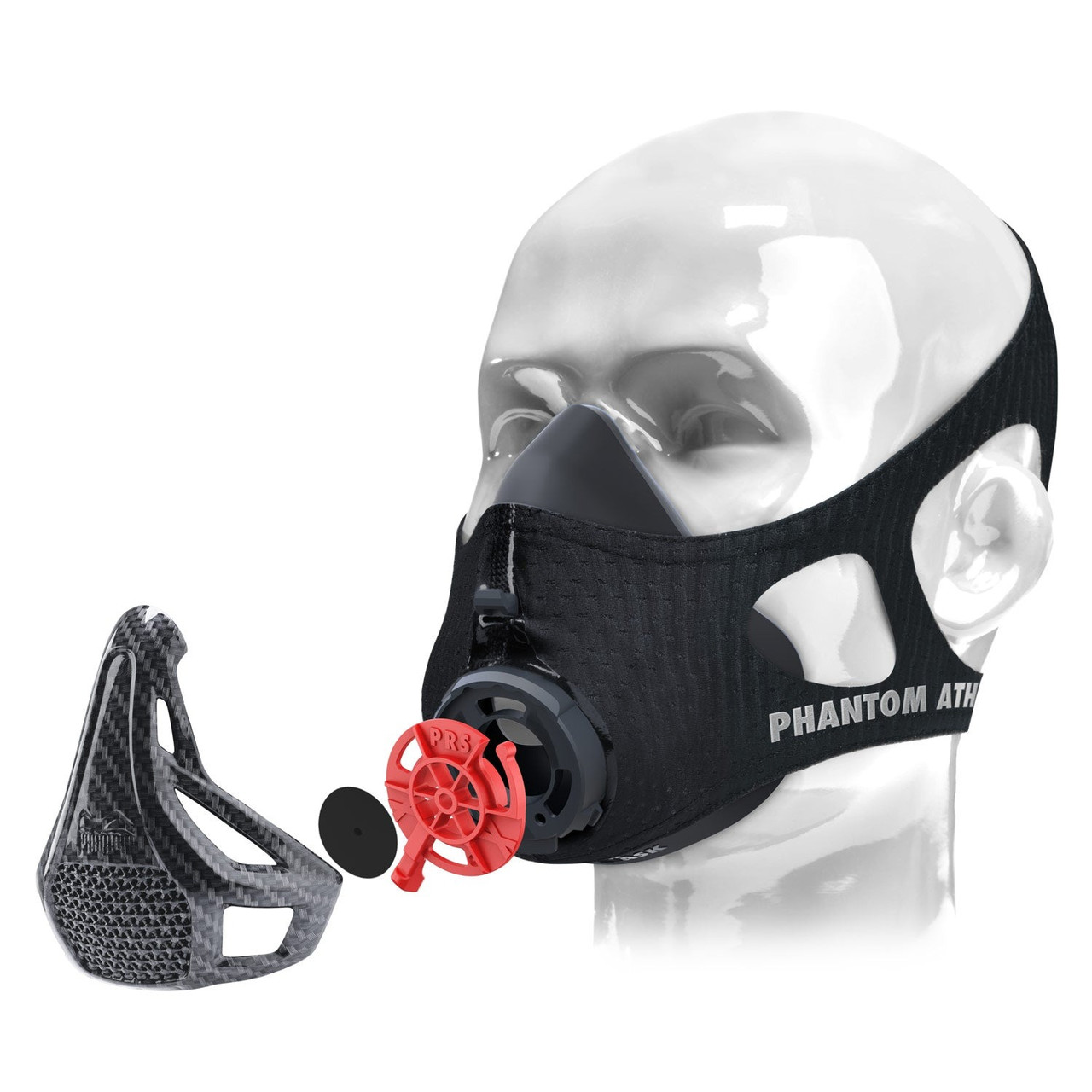Маска для тренировки дыхания Phantom Training Mask Carbon S