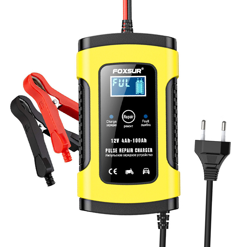 Импульсное зарядное устройство Foxsur FBC-1205D 12V5A с дисплеем 13228-84263