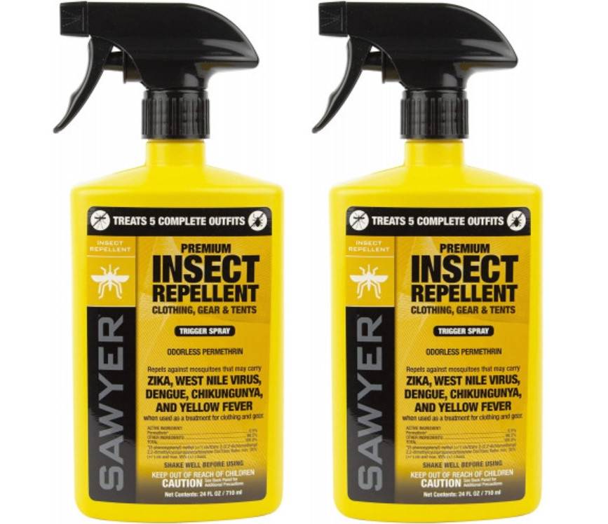 Премиальный спрей для защиты от комаров мошек клещей Sawyer Premium с перметрином 710 мл