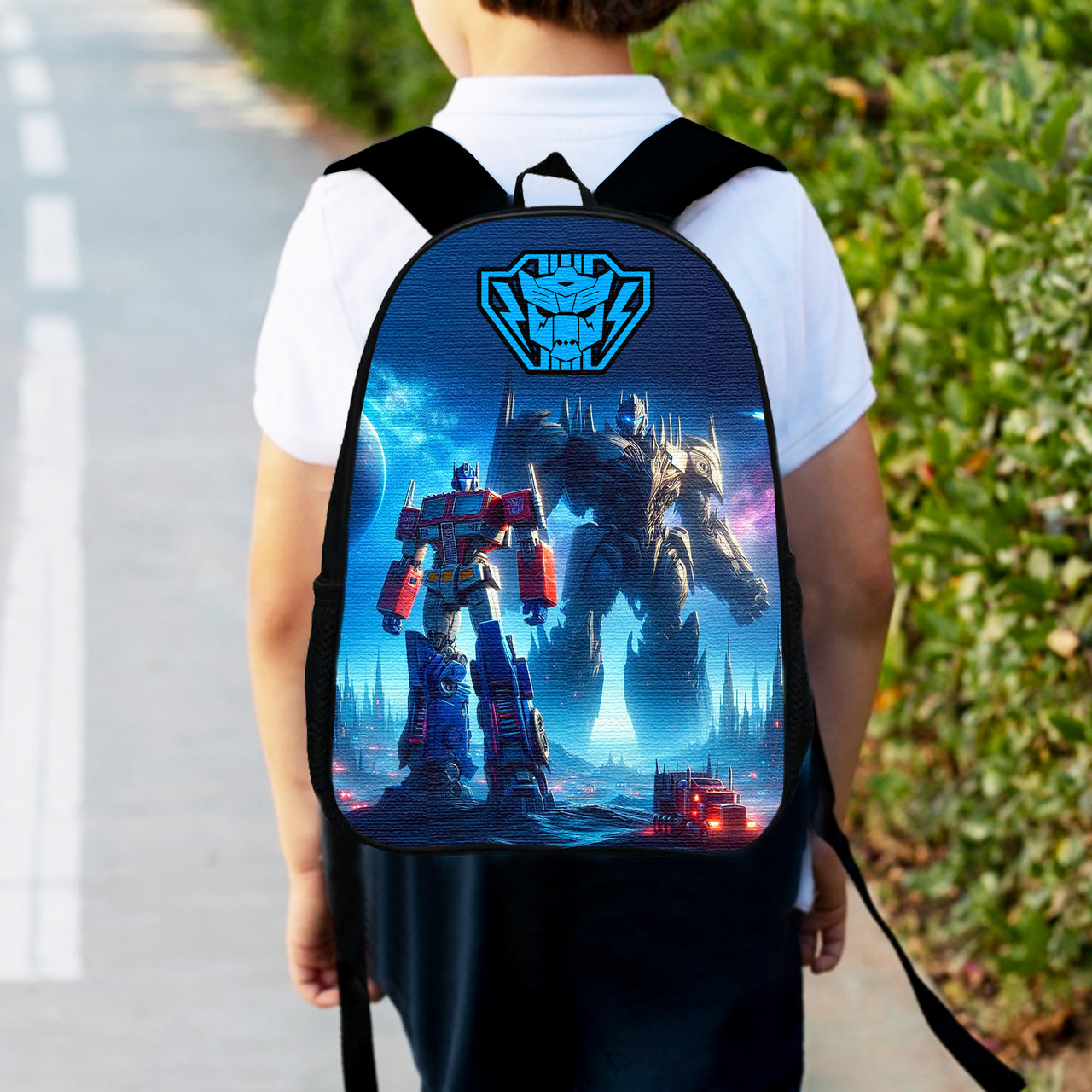 Дитячий рюкзак з принтом Transformers, 34х27х13 см, 12 л, водонепроникний