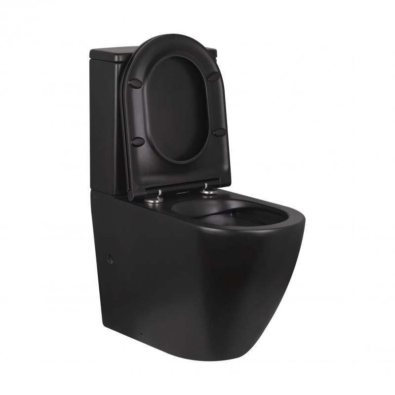 Унитаз-Компакт Qtap Robin Безободковый С Сиденьем Soft-Close Qt13222141Armb