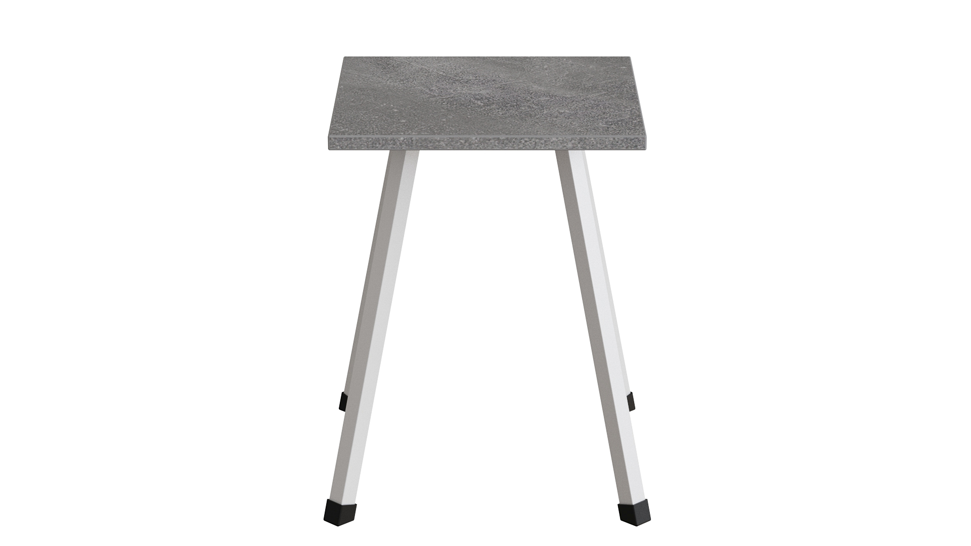 Табурет кухонный Ferrum-decor 430x320x320 Белый металл ДСП Бетон 16 мм (TAB014)