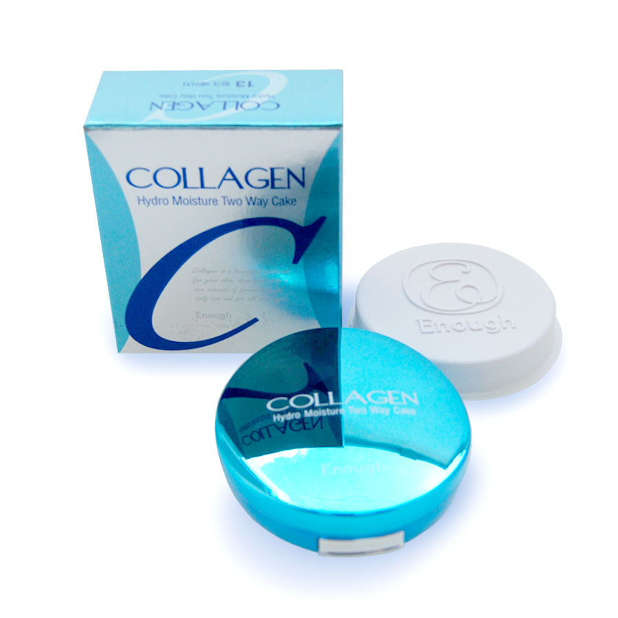 Увлажняющая пудра для лица Enough Collagen Hydro Moisture Two Way Cake № 21 SPF 25++ с запаской 13+13 г (8809347960310)