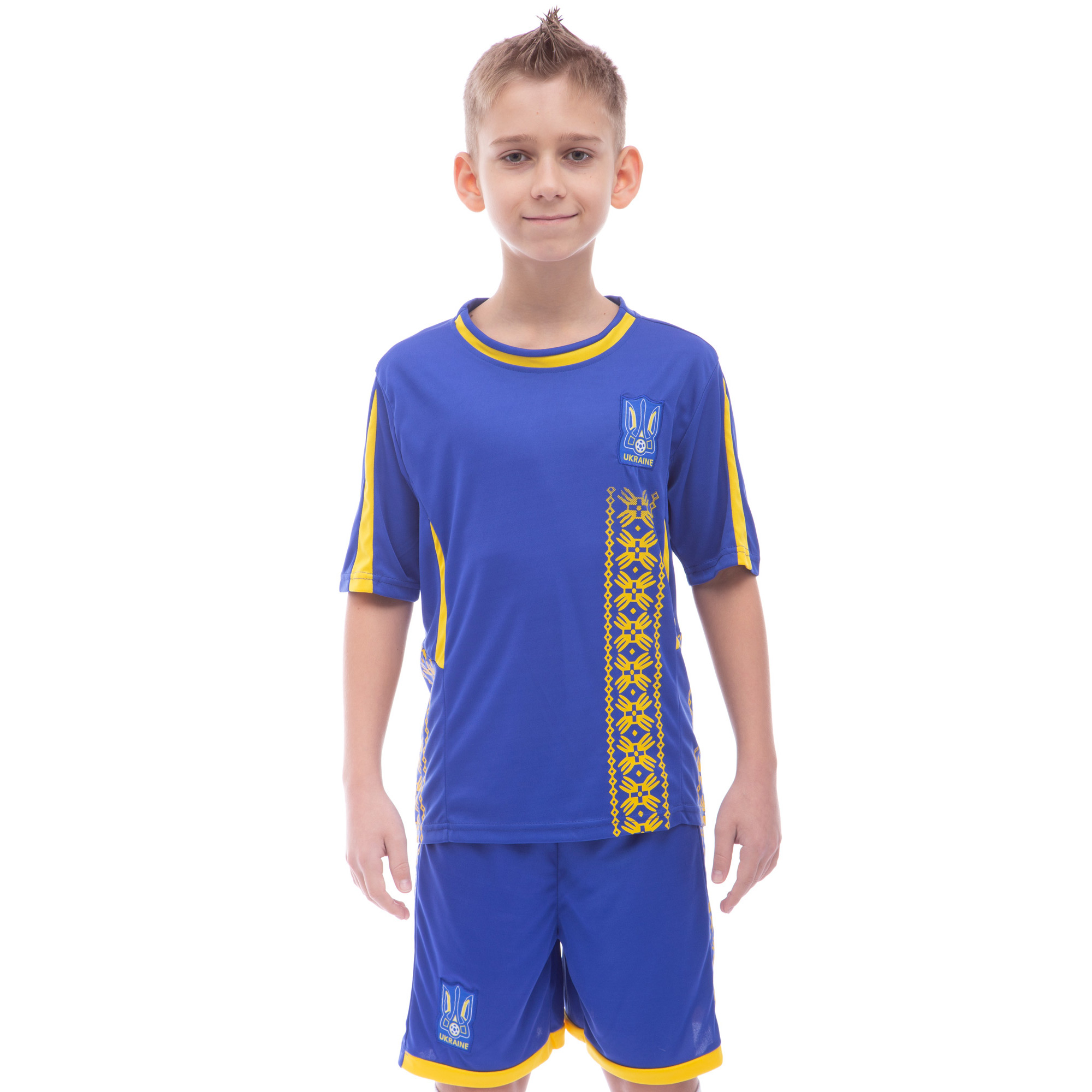 Форма футбольная детская SP-Sport УКРАИНА CO-3900-UKR-18 XS рост 116 Синий