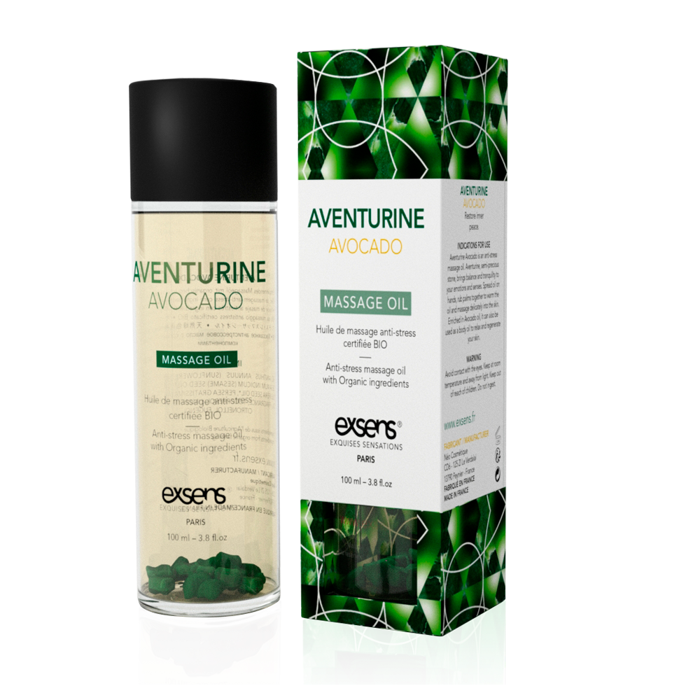 Массажное масло с частицами авантюрина Exsens Aventurine Avocado анти-стресс 100 мл SO2377