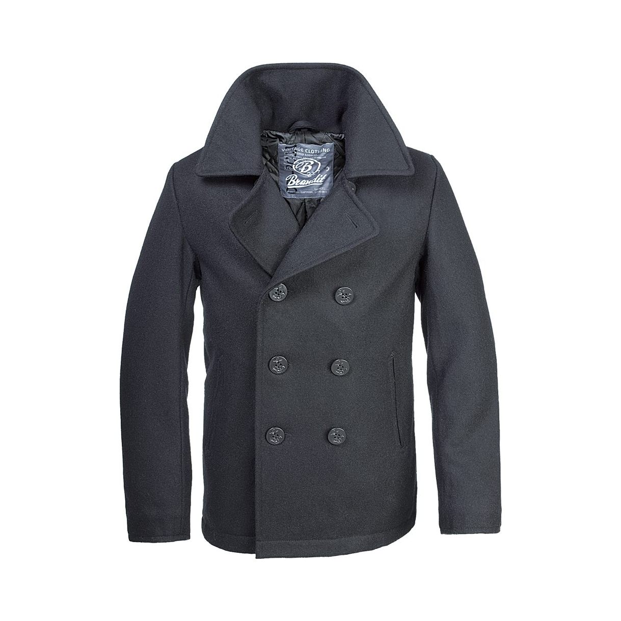 Бушлат Brandit Pea Coat 4XL Чорний (3109.2-4XL)