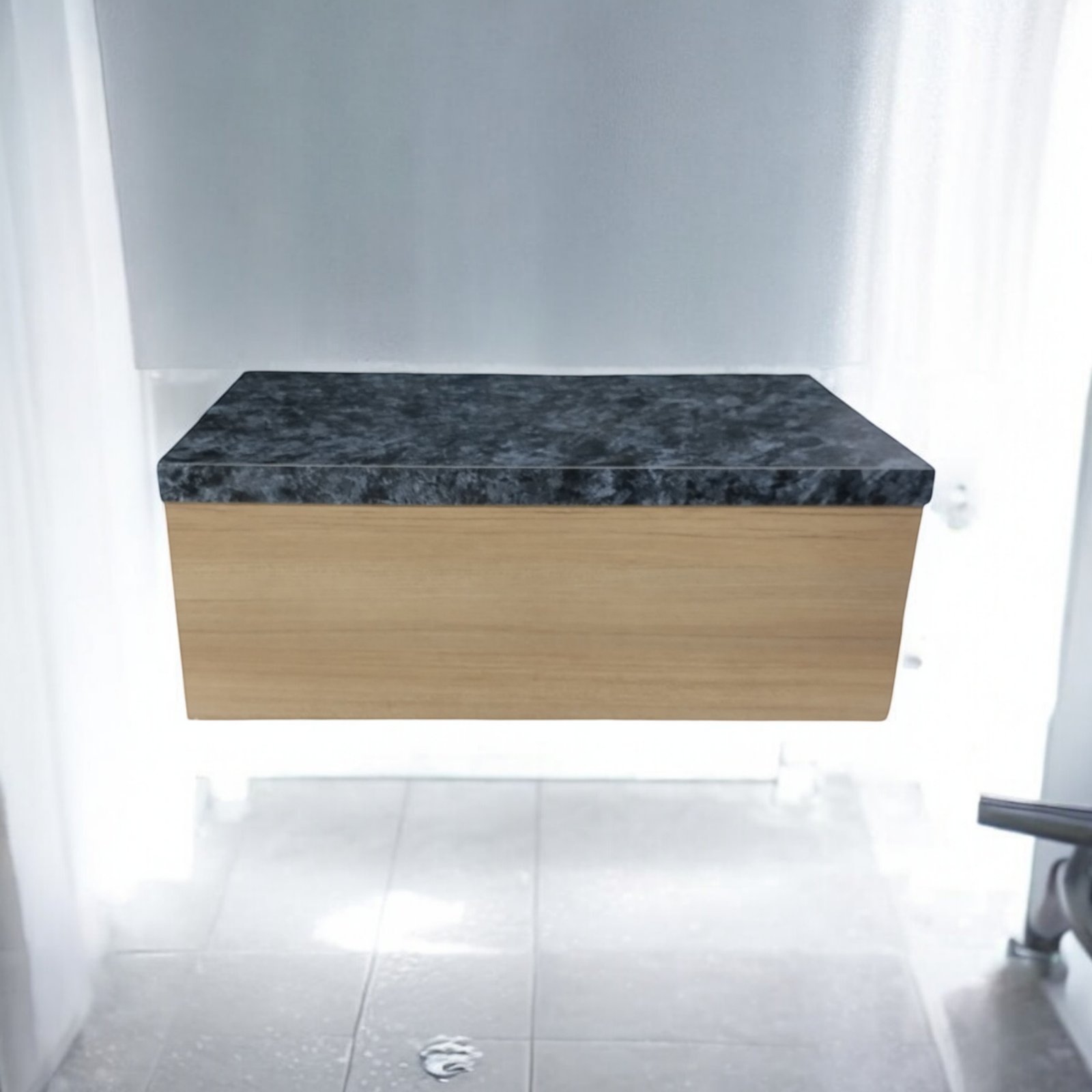 Тумба пластиковая подвесная The MIX Лами 4236 mat 5057 Wood 80х30х45 см