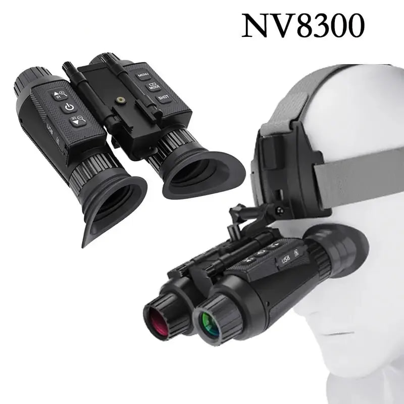 Бинокль ночного видения NV8300 Super Light HD 4K (до 500м) + крепление FMA L4G24 на шлем + карта 64Гб