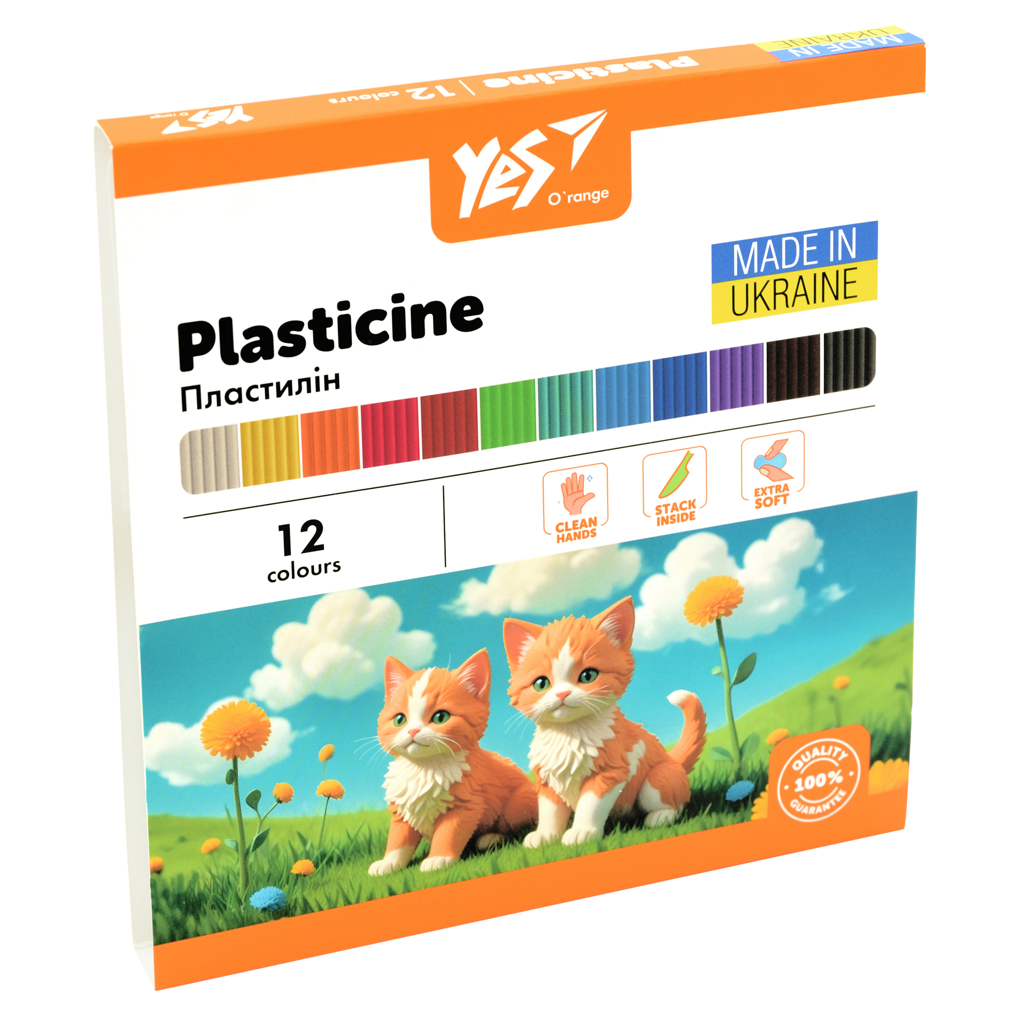 Пластилин YES Orange Line 12 цветов 240 г (540689)