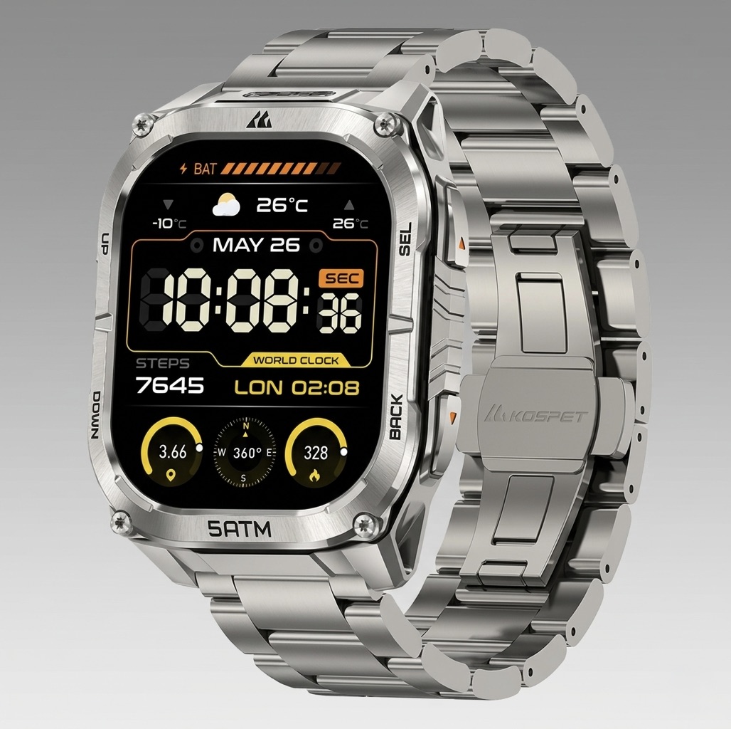 Тактичний Kospet Tank M4C Metal Silver