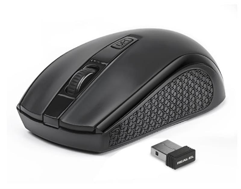 Миша бездротова REAL-EL RM-308 Black USB (EL123200033)