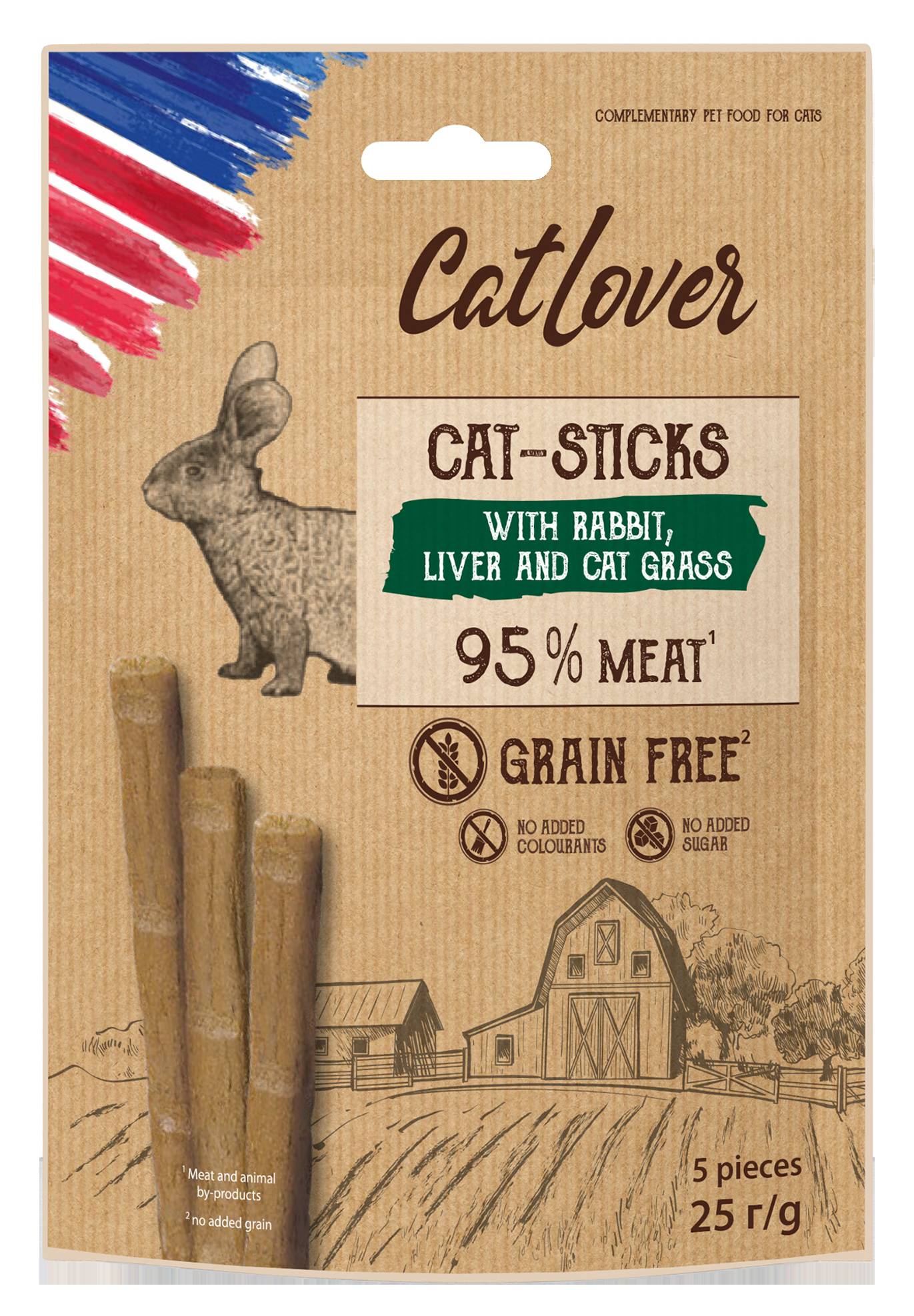 Палички для котів із кроликом печінкою та котячою травою CatLover Sticks rabbit liver 5*5g 1005025