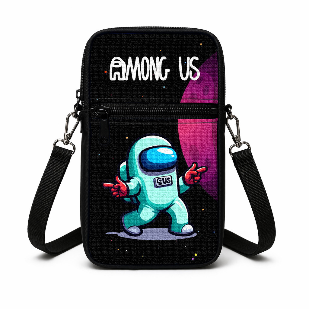 Дитяча сумка через плечо Among Us, 19×10×5 см, різнокольорова