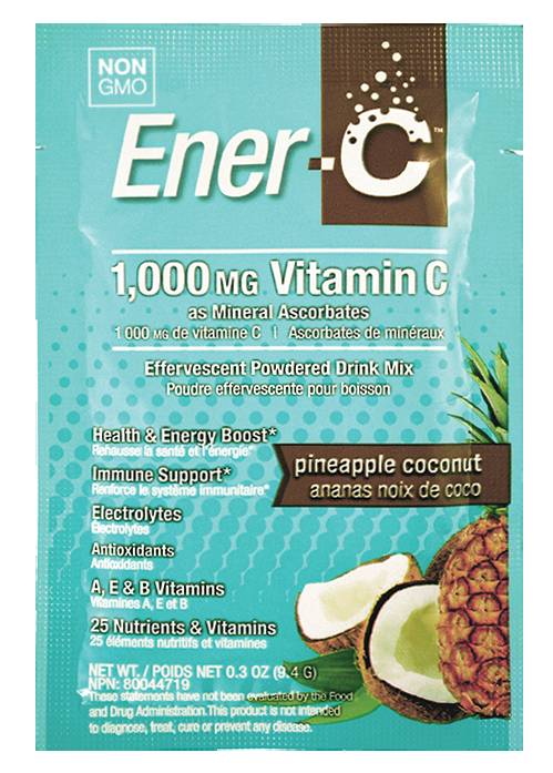 Вітамінний напій для підвищення імунітету Vitamin C Ener-C Смак Ананаса та Кокоса 1 пакетик