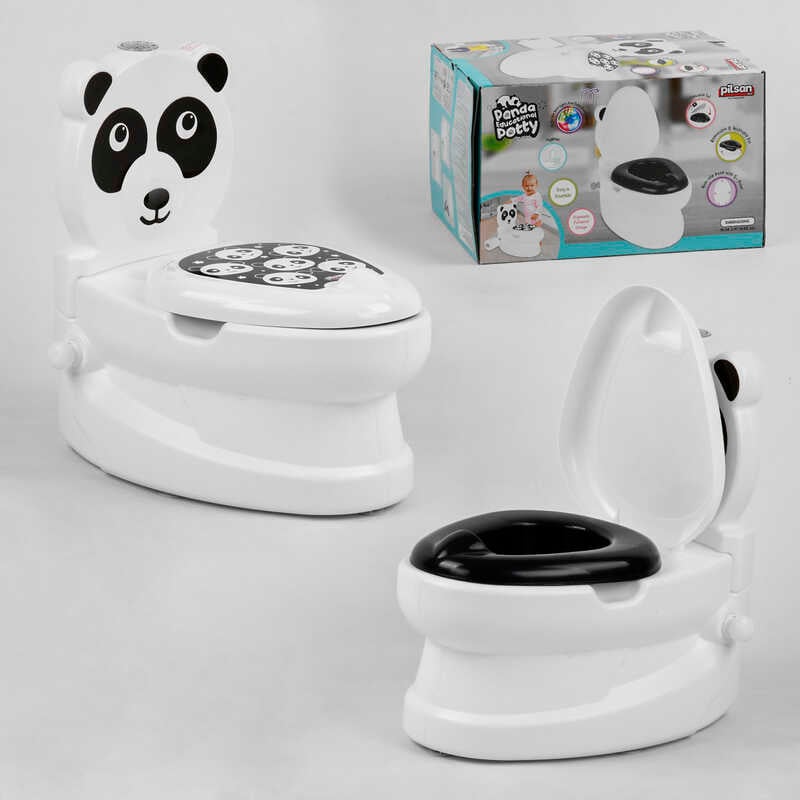 Детский горшок унитаз Pilsan Панда 25 х 40 х 40 см White and Black (104231)