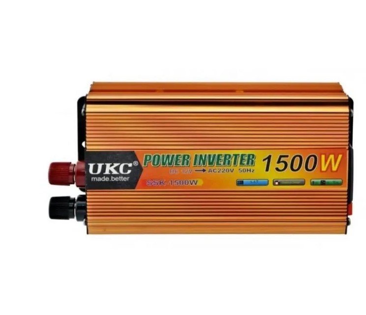 Інвертор автомобільний перетворювач напруги UKC 1500W (004886)