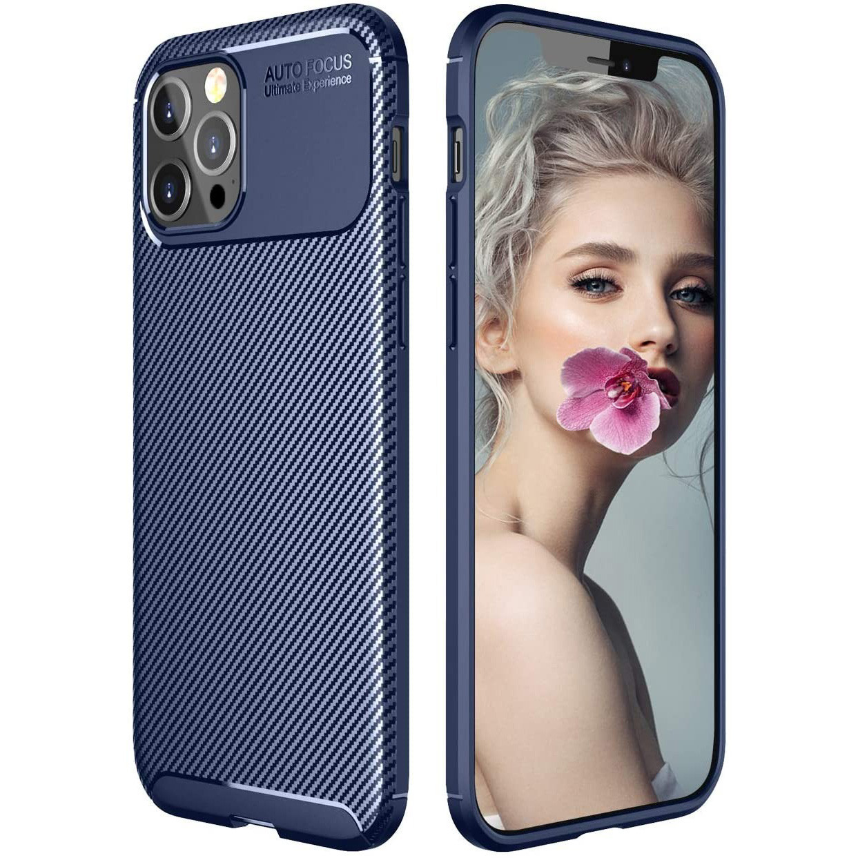 Чехол Carbon Case для Apple iPhone 12 Pro Blue