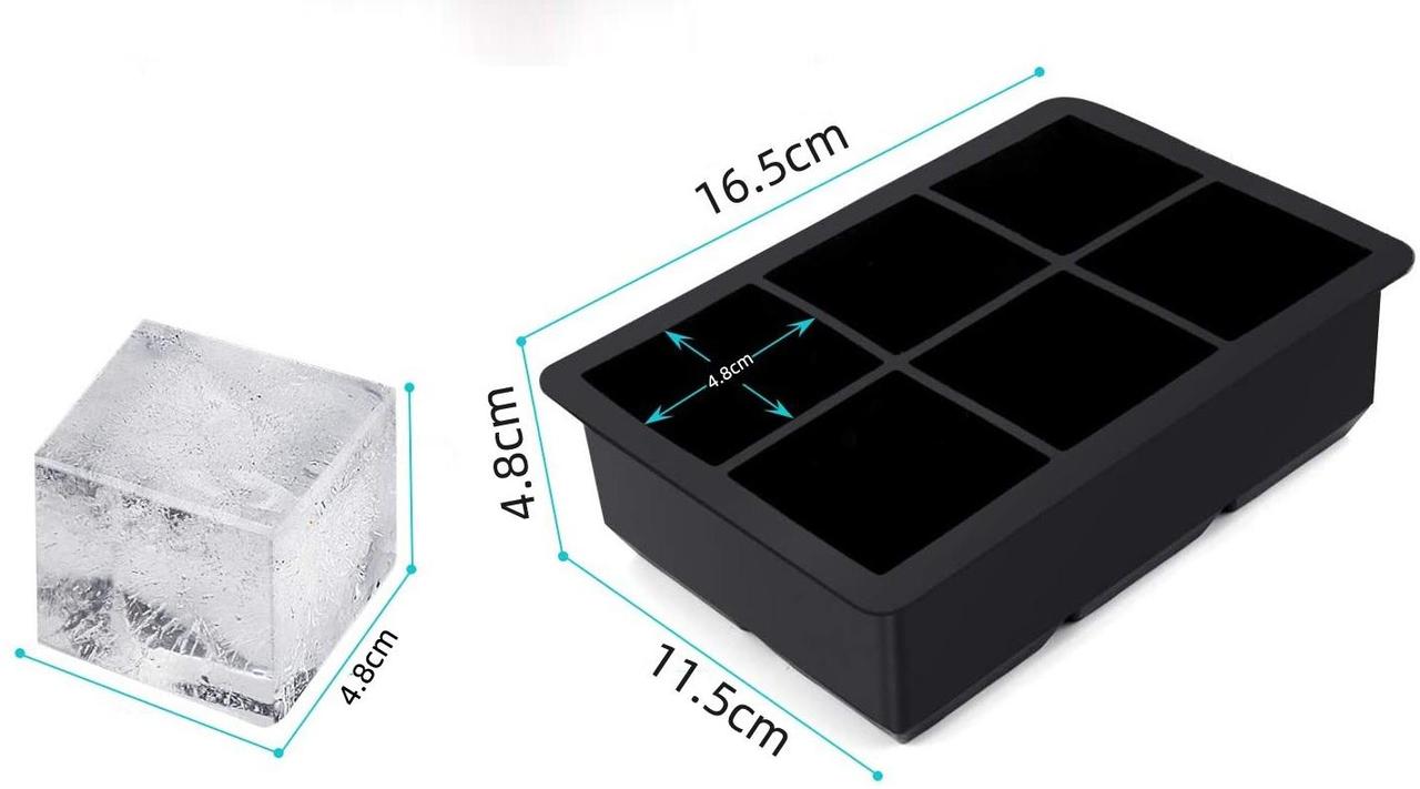 Форма для льда силиконовая Ice Кубики 6 ячеек 16.7x11.5x5 см Черный (С051350)