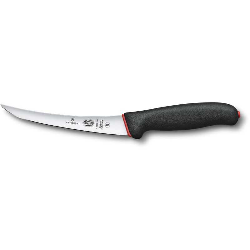 Кухонный нож обвалочный Victorinox Fibrox Boning Super Flexible Dual Grip 15 см Черно-красный (5.6663.15D)