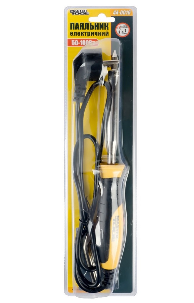 Паяльник электрический регулируемый MASTERTOOL 50-100 Вт 220 V/50 Hz 470°С Yellow and Black (44-0016)