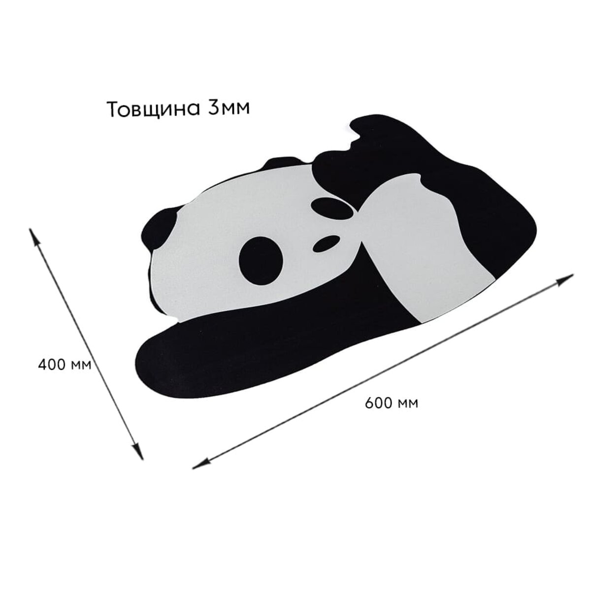Влагопоглощающий коврик Sticker Wall Панда 40х60 см Черно-белый (SW-00002563)