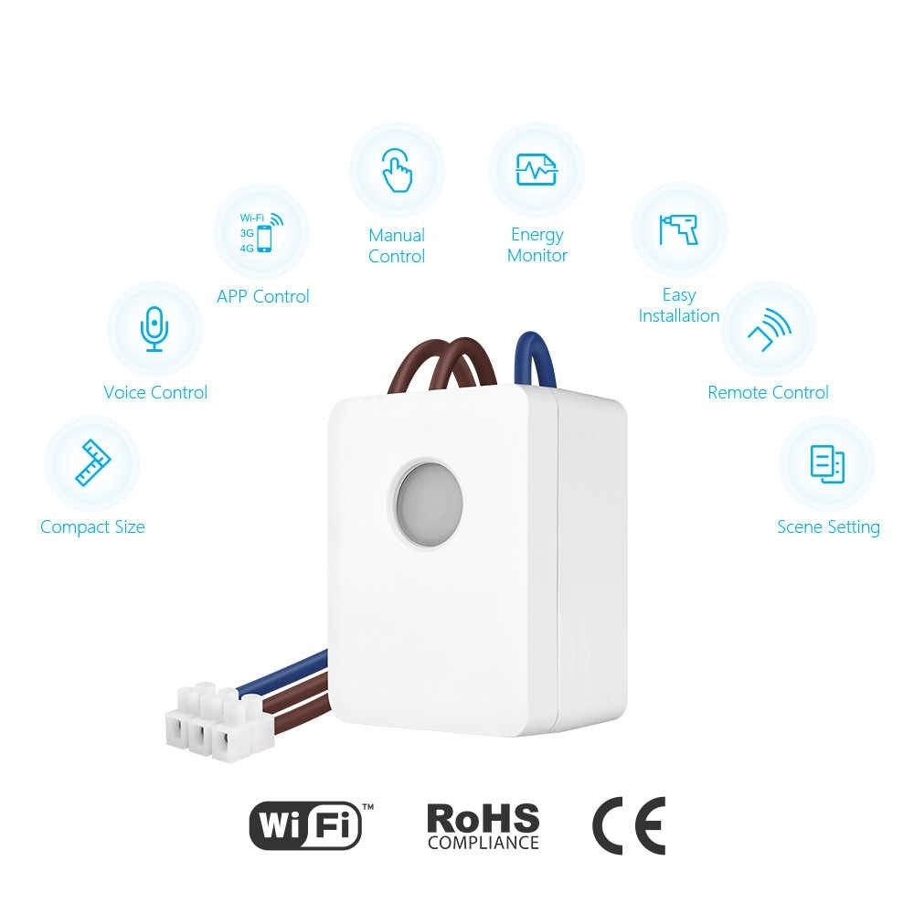 Wi-Fi реле BroadLink BestCon SCB1E с ваттметром для умного дома (Белый)