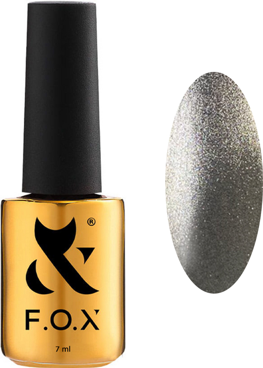 Гель-лак F.O.X. Cat Eye Crystalline №004 Чорний 7 мл (58610)