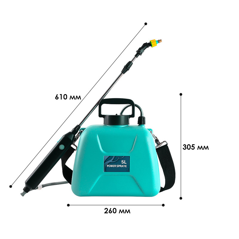 Электрический опрыскиватель аккумуляторный Lesko KLC-5L 5 л (10991-61357)