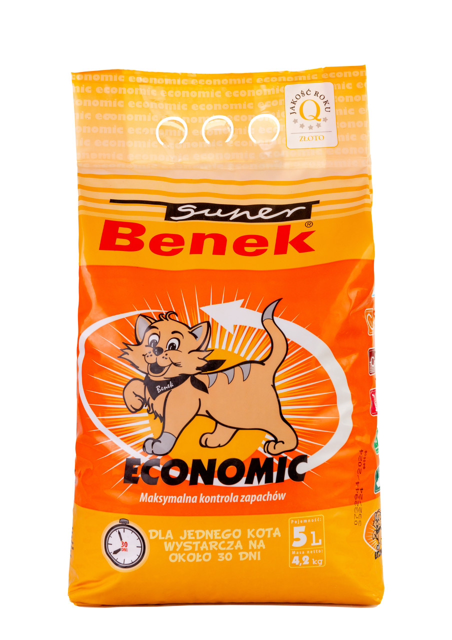 Наполнитель бентонитовый для кошачьих туалетов Super Benek Экономик 5 л (7012696)