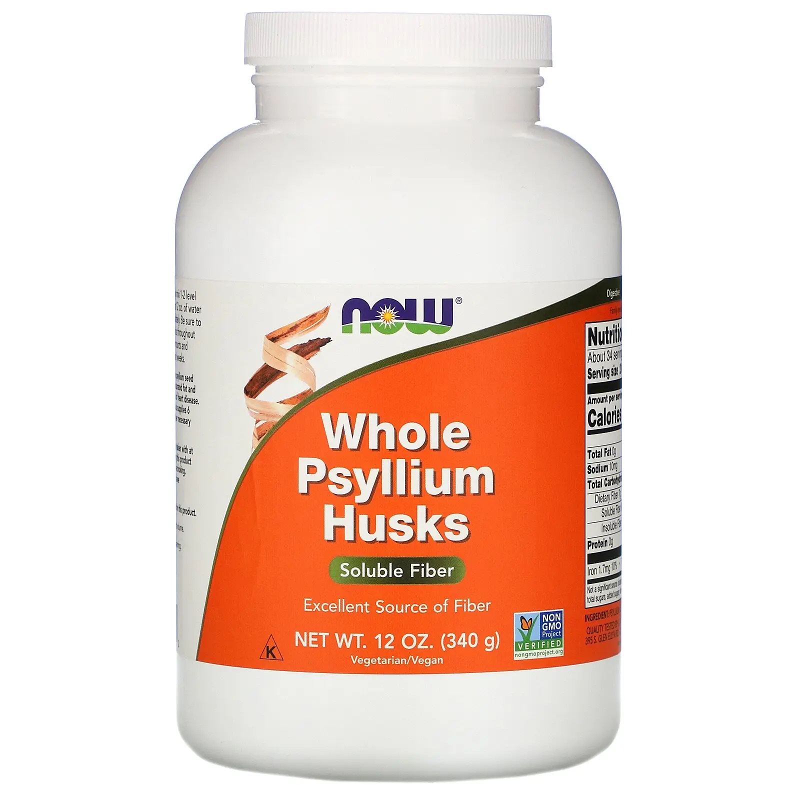 Клетчатка NOW Foods Whole Psyllium Husks 340 g /34 servings/