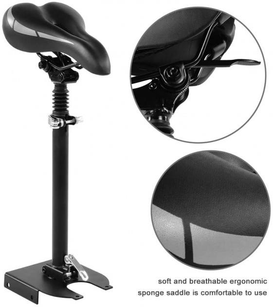 Регульоване сидіння No Brand CarryTire для електросамокату Xiaomi Mi Electric Scooter M365 Black (Seat86)