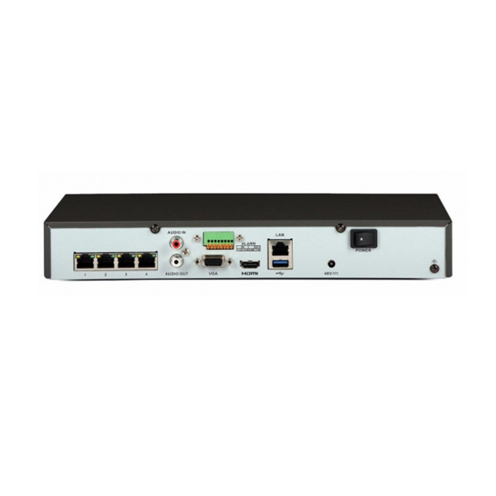 4-канальный сетевой PoE видеорегистратор Hikvision DS-7604NI-K1/4P(C)