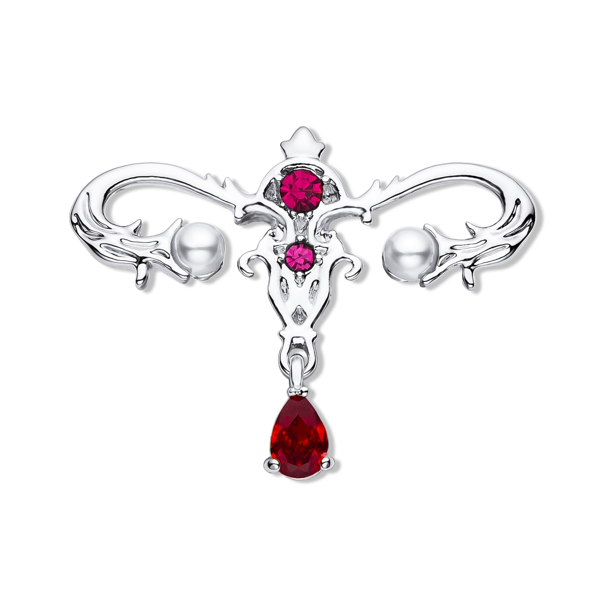 Значок BROCHE Лоно серебристый BRGV113474