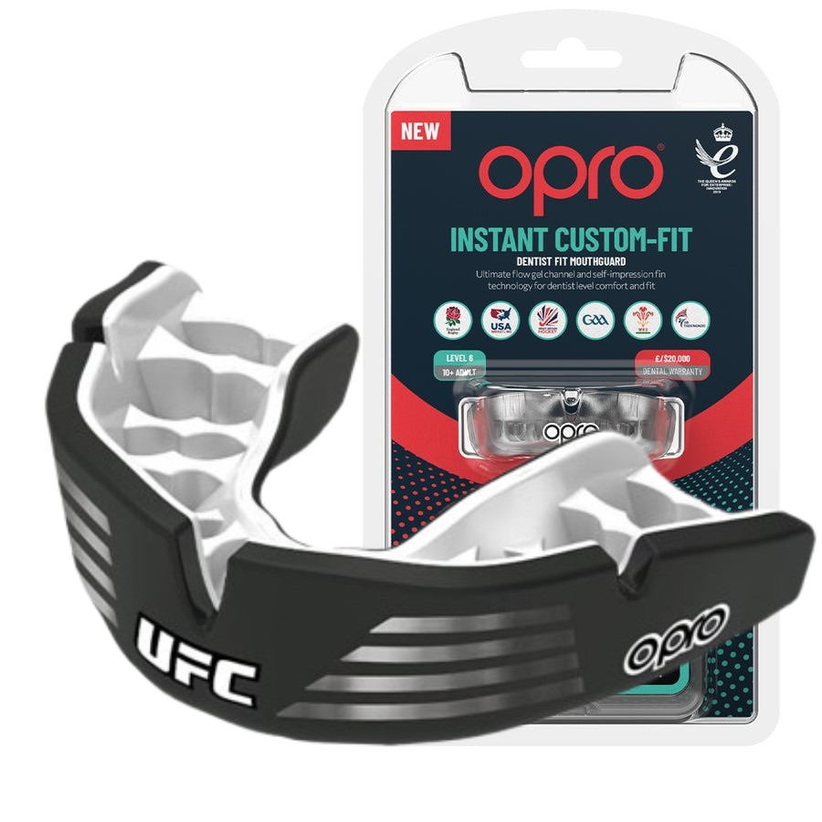 Капа взрослая Opro Instant Custom-Fit UFC 11+ Silver Black (102529002)