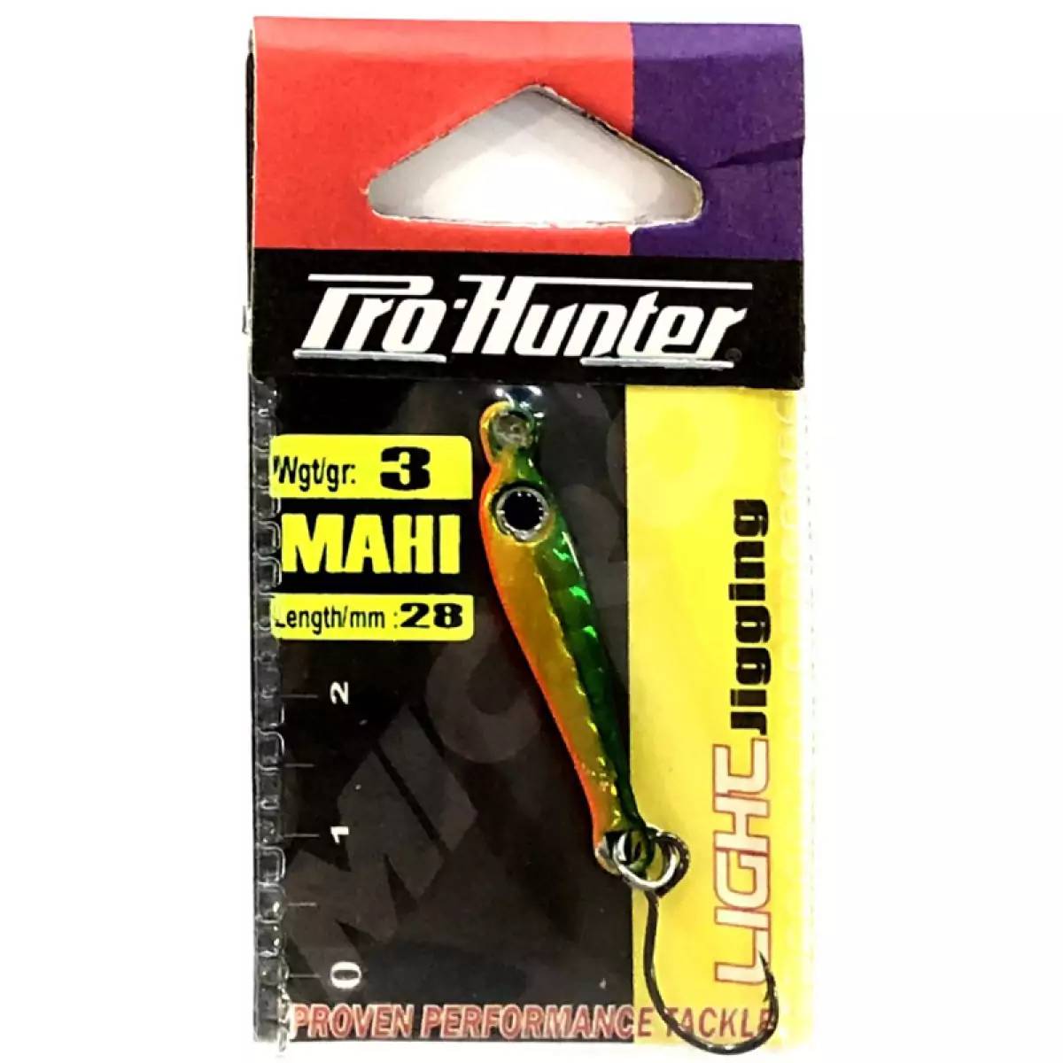 Пилькер Prohunter Mahi with single hook 3g Оранжевый/зеленый (1013-9637.00.77)
