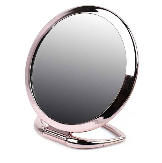 Двустороннее косметическое зеркало Stenson 15 см Mirror 3108 розовый