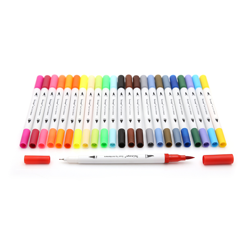 Набор двусторонних маркеров Brush Markers Pens WORISON 24 цвета