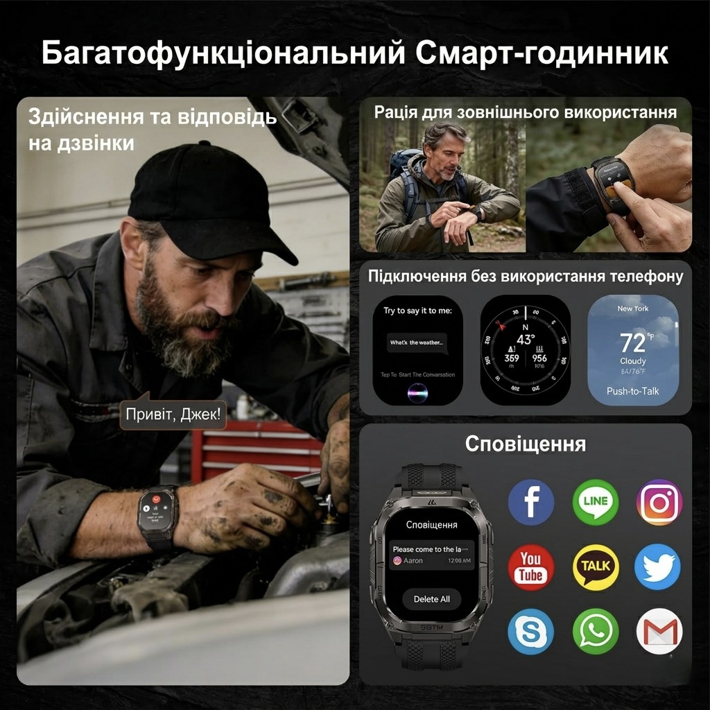Тактичний Kospet Tank M4C Black — фото 7