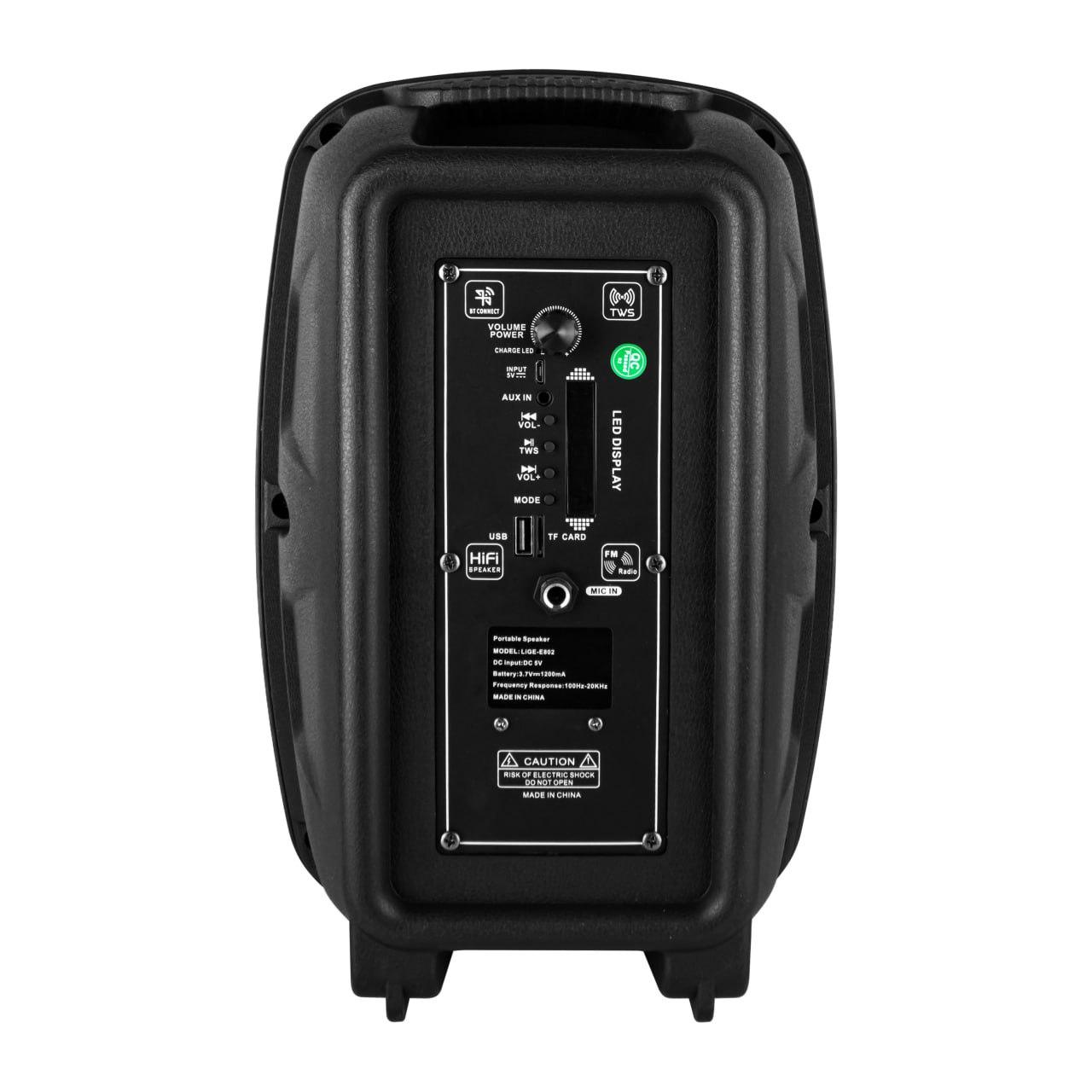 Колонка Bluetooth портативная Переносная аккустическая система KOLAV LIGE-E802 Black (2081681960)