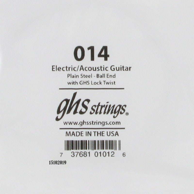 Струна GHS 014 Plain Steel Ball End Single Guitar String .014