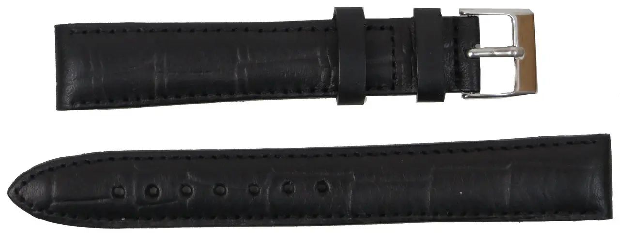 Ремешок для часов Mykhail Ikhtyar из кожи 18 мм Черный (S648-18S Black)