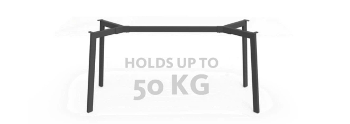 Опора Richman для столу Jeans під стільниці 820-1400 мм Чорна