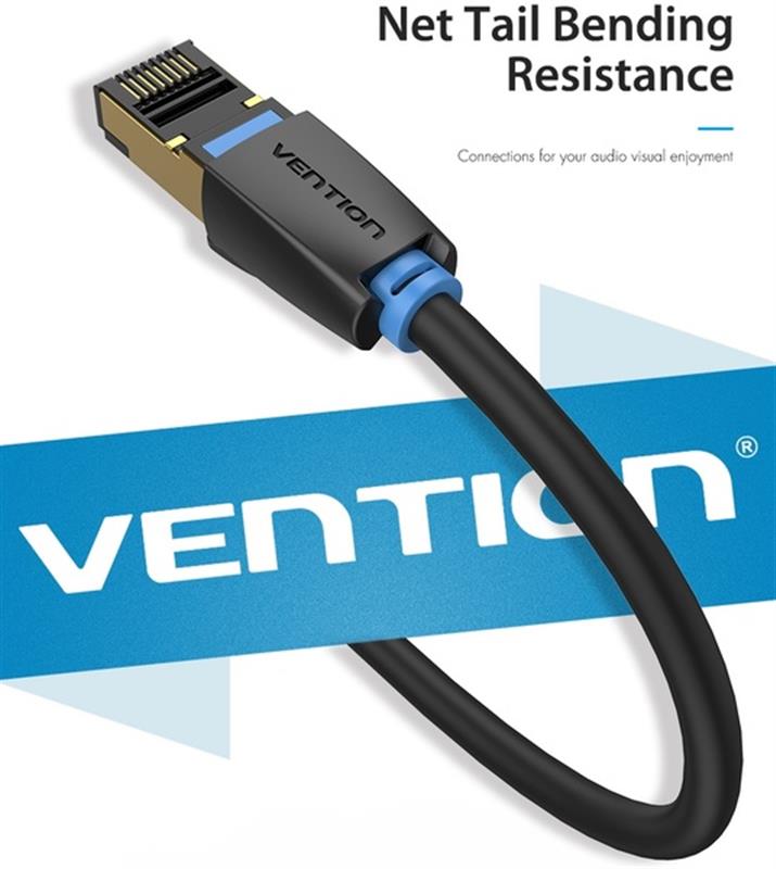 Патч-корд Vention CAT 8 SFTP Ethernet 2 м Black IKABH