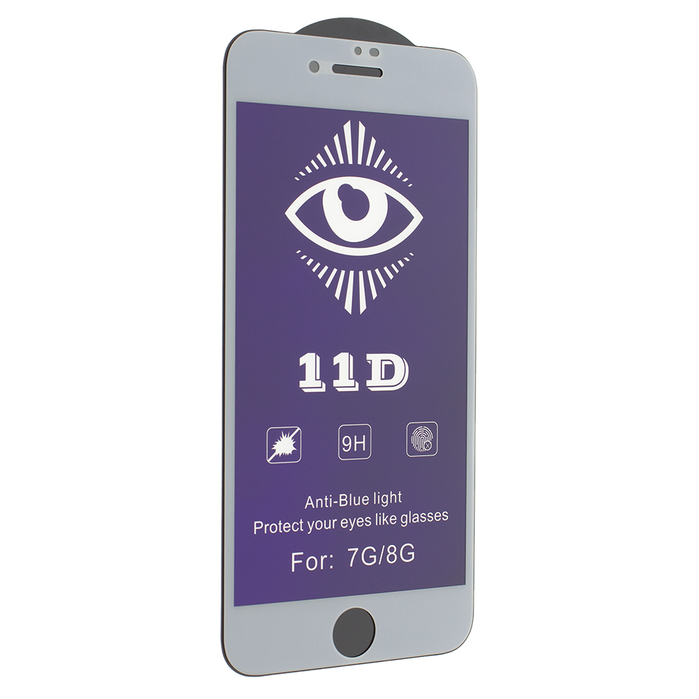 Защитное стекло 11D Mirror Anti Blue для Apple iPhone 8/ iPhone 7 White (7120)