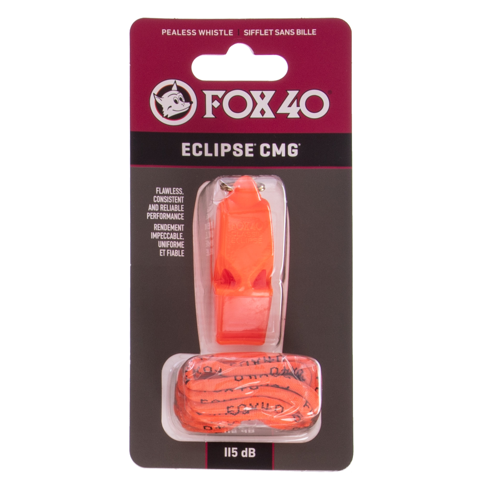Свисток судейский пластиковый FOX40-ECLIPSE CMG Оранжевый